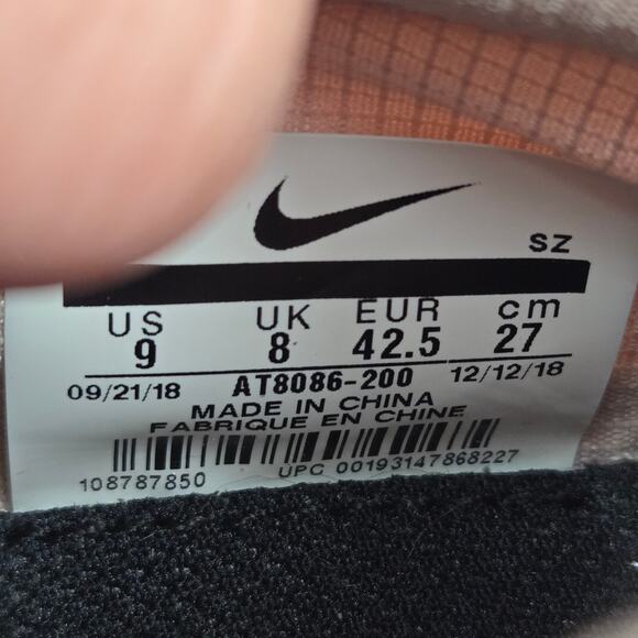 Nike Air Fear of God Moc Particle Beige Casual Daily Sneakers Mens 9 AT8086-200 - Picture 16 of 16